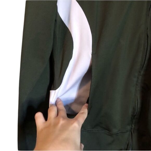 Lucy brown & light pink zip up sweater. Size medium‎ - Picture 7 of 11